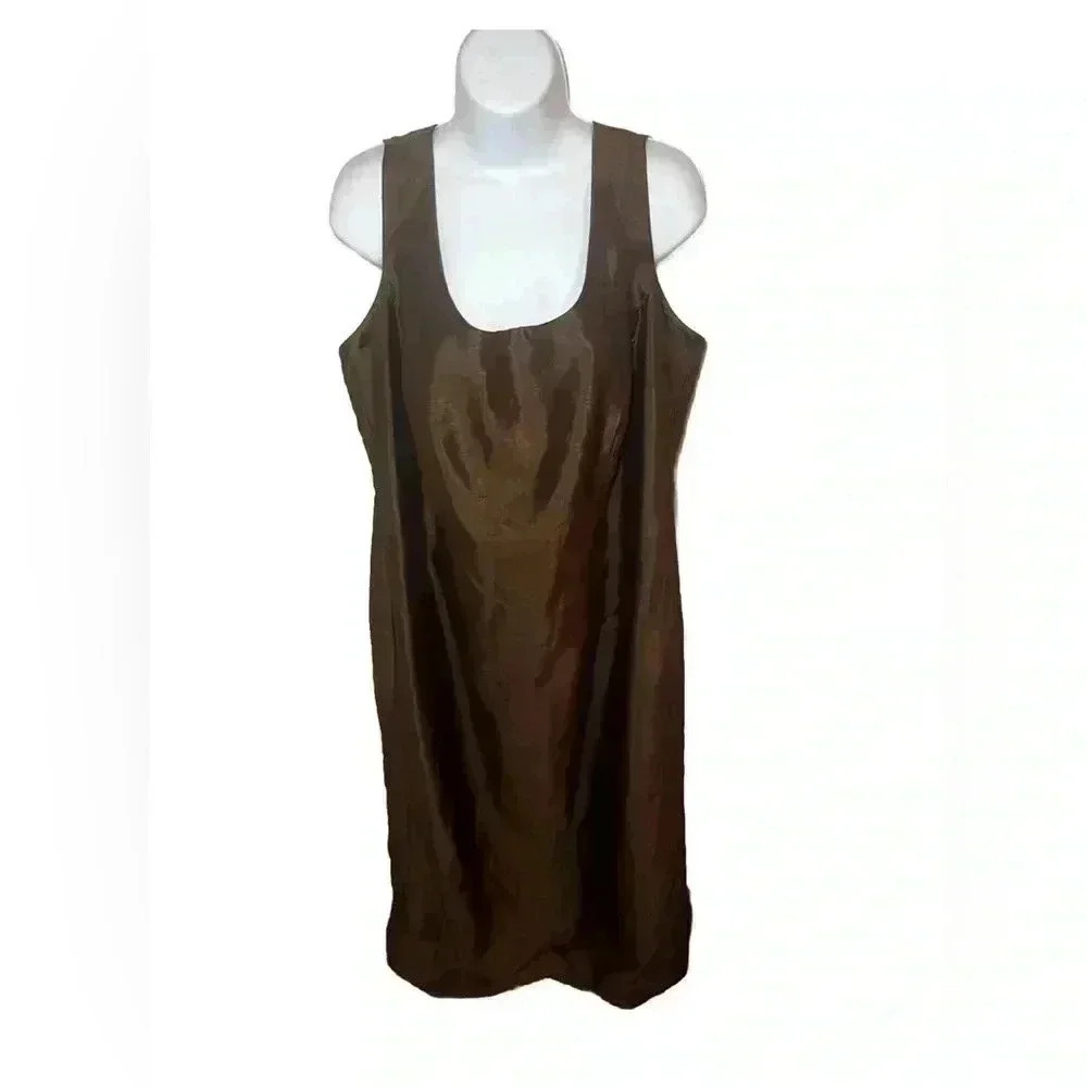 Jessica Howard Evening Dress – Size 12 – Metallic Bronze Cocktail Sheath